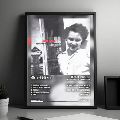 Josh Rouse "Dressed Up Like Nebraska" Album Cover Poster - with Complete Tracklist