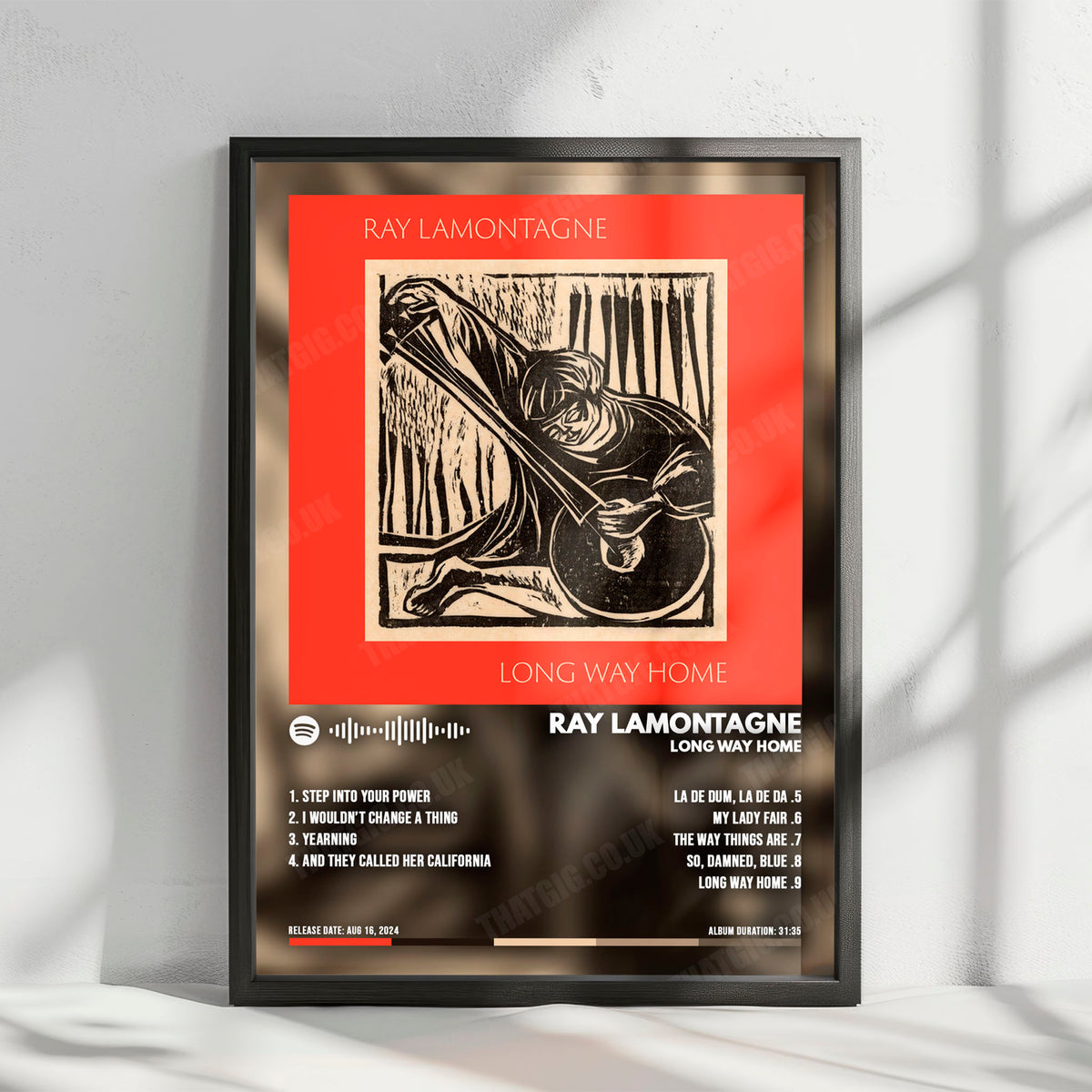 Ray LaMontagne "Long Way Home" Album Cover Poster - with Complete Tracklist