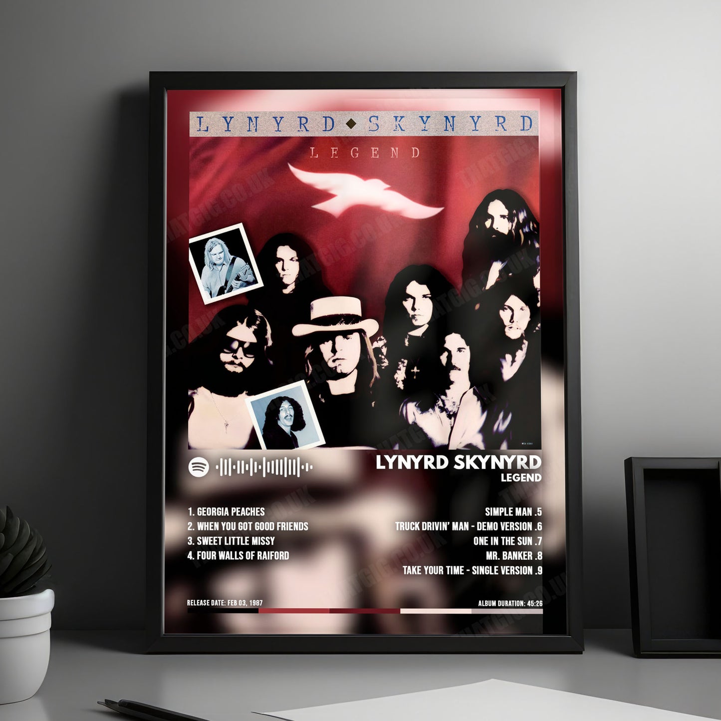 Lynyrd Skynyrd "Legend" Album Cover Poster - with Complete Tracklist
