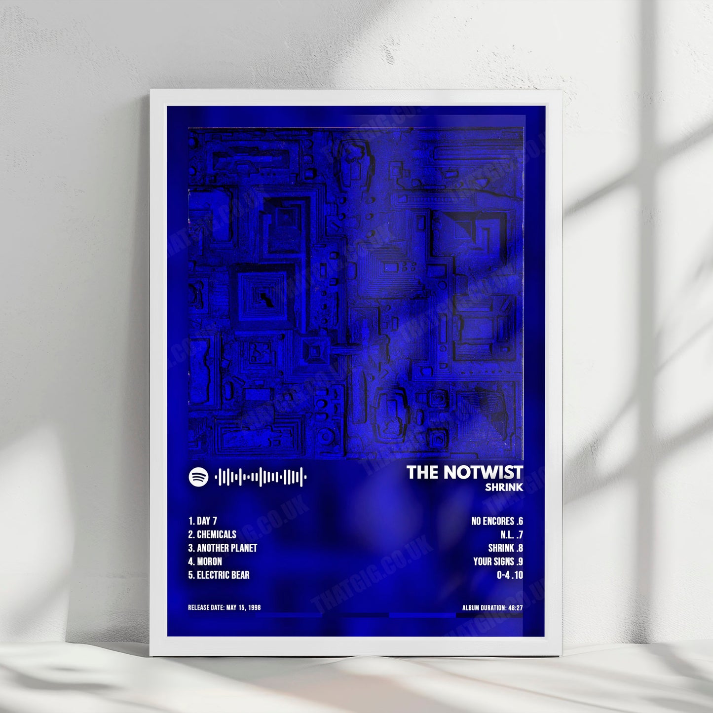The Notwist "Shrink" Album Cover Poster - with Complete Tracklist