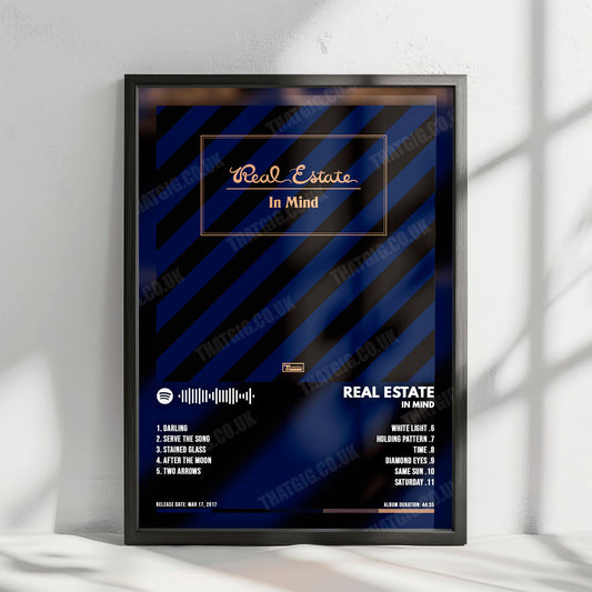 Real Estate "In Mind" Album Cover Poster - with Complete Tracklist