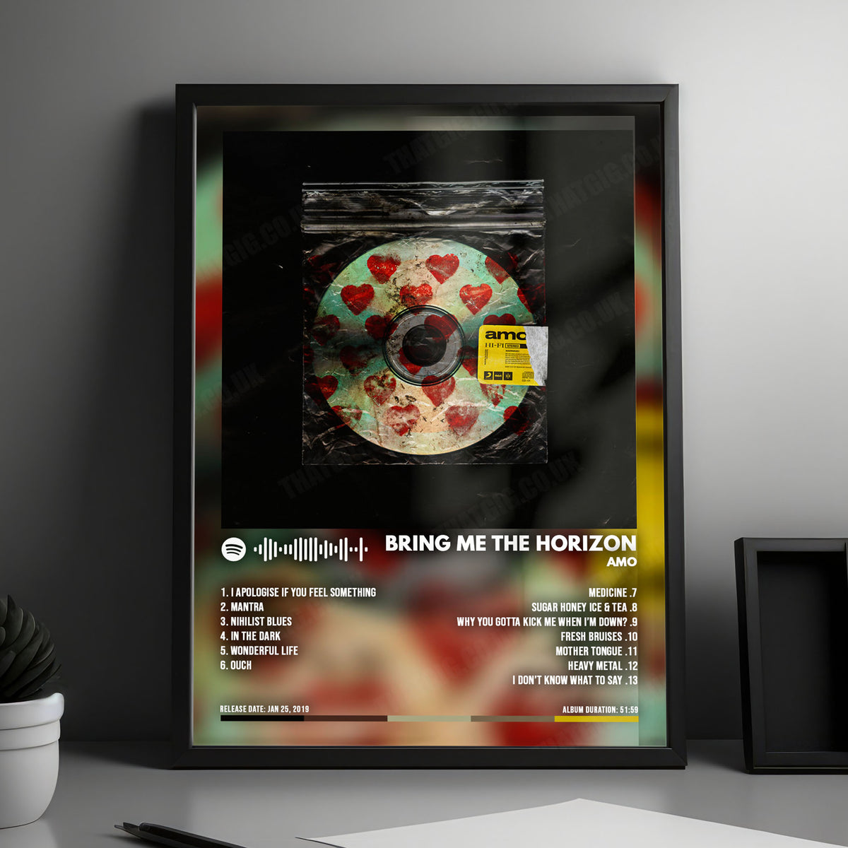 Bring Me the Horizon "Amo " Album Cover Poster - with Complete Tracklist