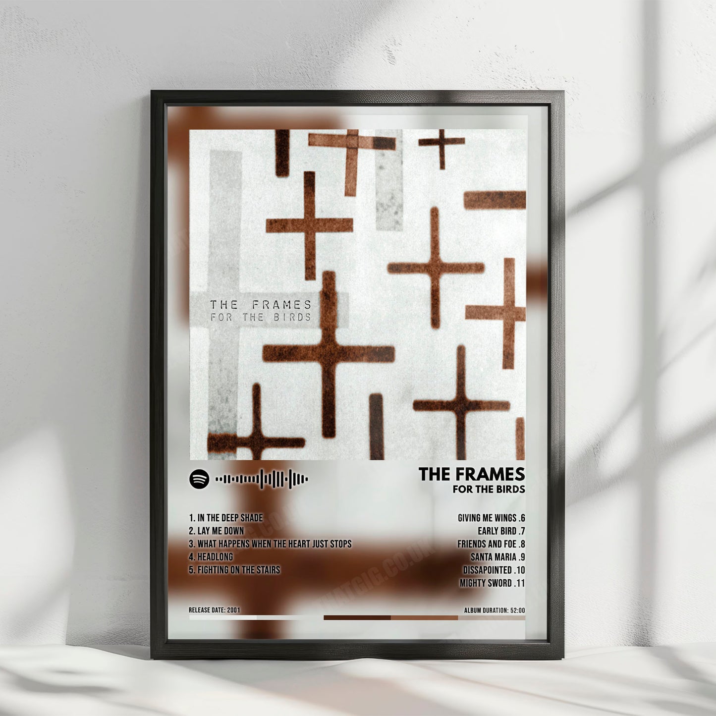 The Frames "For The Birds" Album Cover Poster - with Complete Tracklist