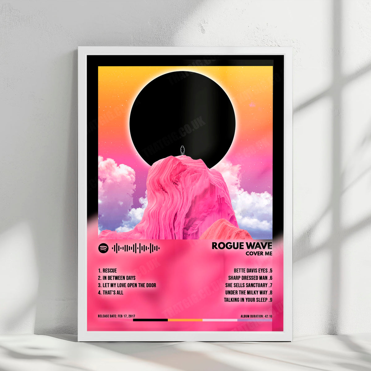 Rogue Wave "Cover Me" Album Cover Poster - with Complete Tracklist