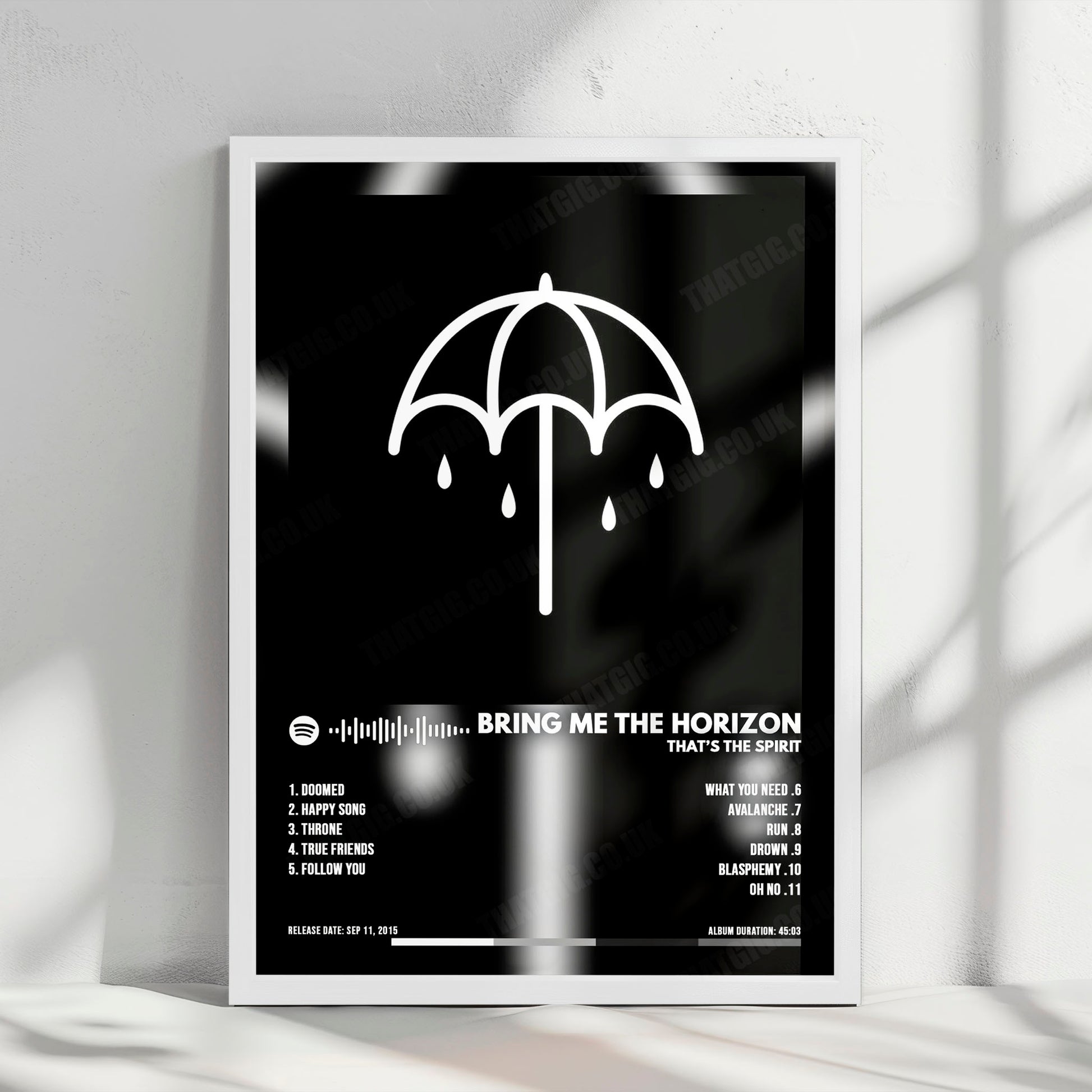 Bring Me The Horizon "That'S The Spirit" Album Cover Poster - with Complete Tracklist