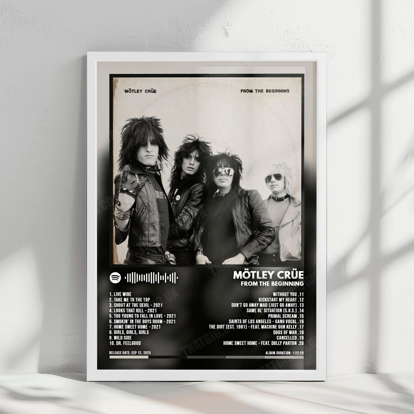 Mötley Crüe "From The Beginning" Album Cover Poster - with Complete Tracklist