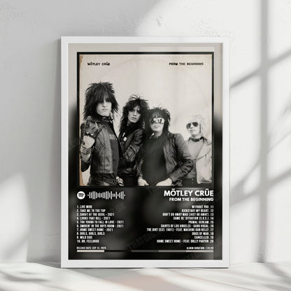 Mötley Crüe "From The Beginning" Album Cover Poster - with Complete Tracklist