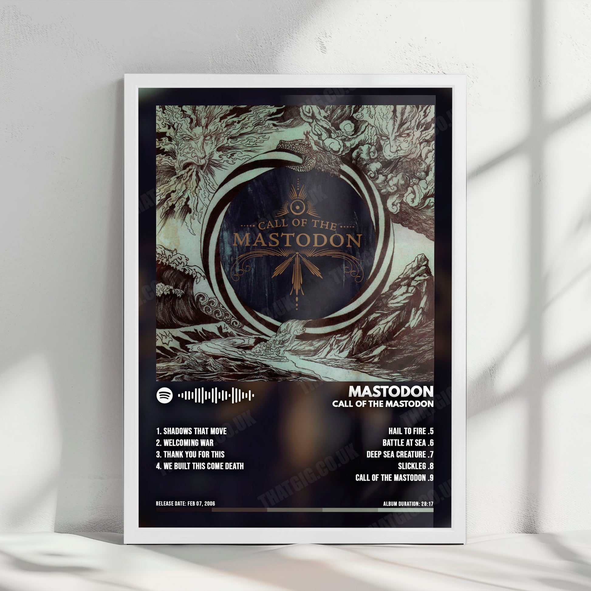 Mastodon "Call of the Mastodon" Album Cover Poster - with Complete Tracklist