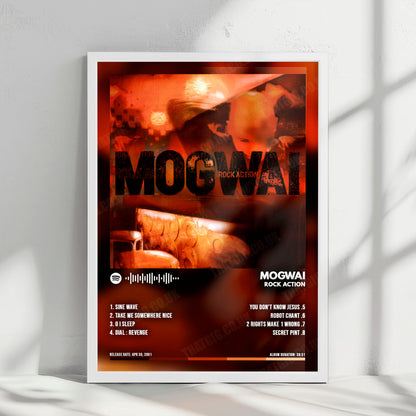 Mogwai "Rock Action" Album Cover Poster - with Complete Tracklist