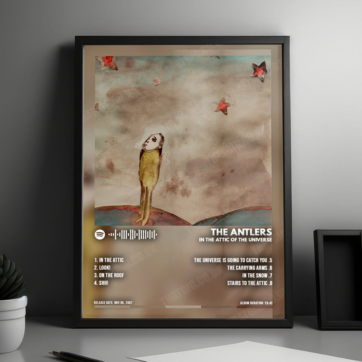 The Antlers "In the Attic of the Universe" Album Cover Poster - with Complete Tracklist
