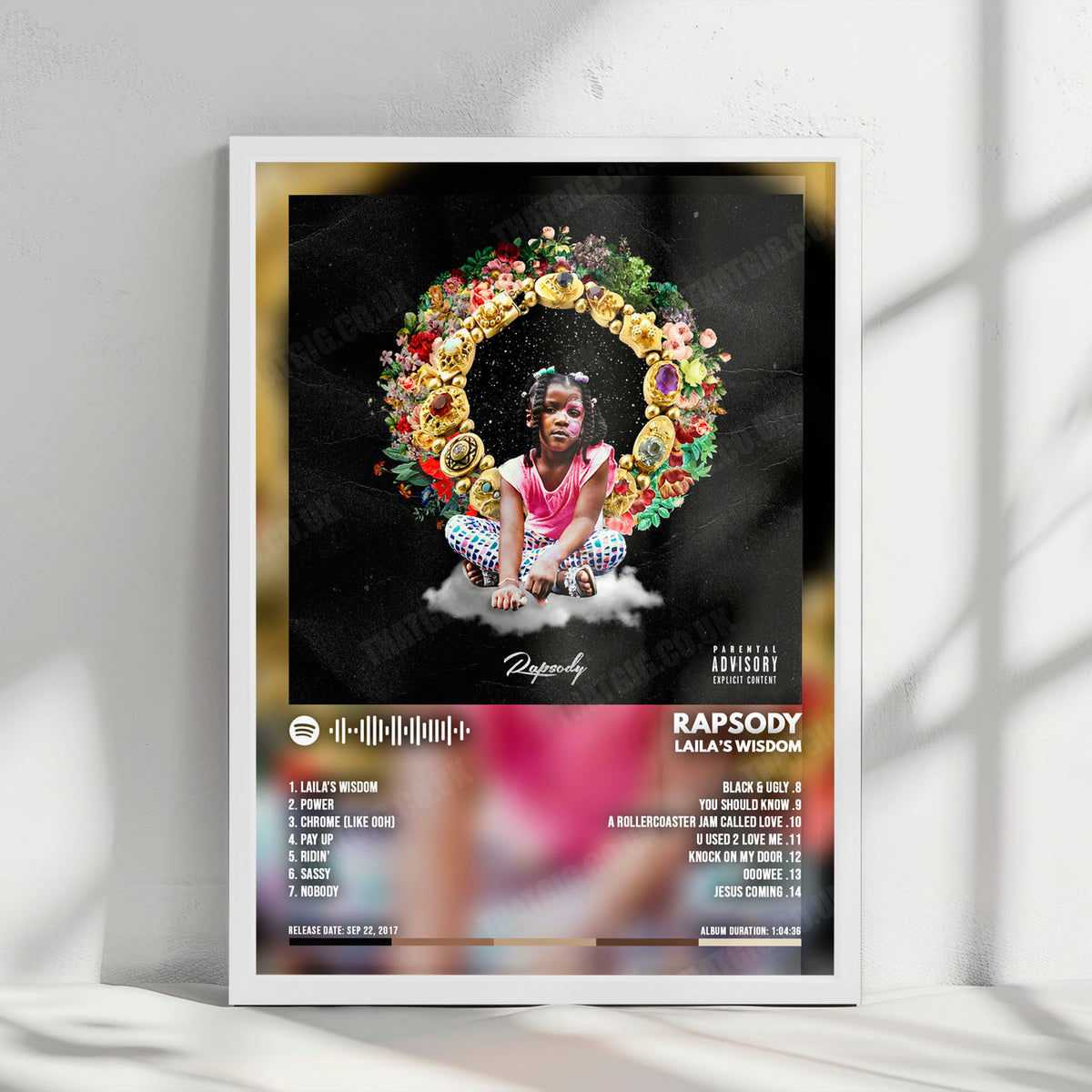 Rapsody "Laila's Wisdom" Album Cover Poster - with Complete Tracklist