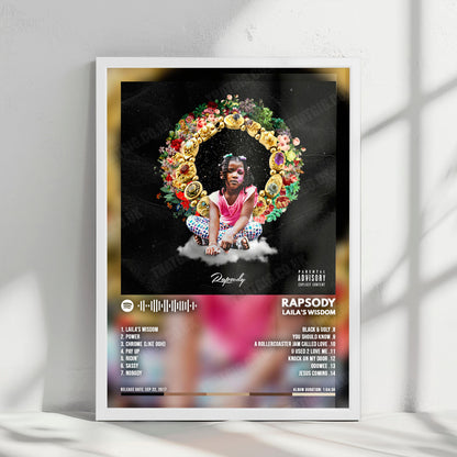 Rapsody "Laila's Wisdom" Album Cover Poster - with Complete Tracklist