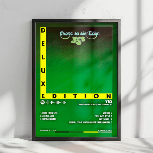 Yes "Close to the Edge " Album Cover Poster - with Complete Tracklist