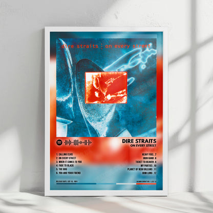 Dire Straits "On Every Street" Album Cover Poster - with Complete Tracklist