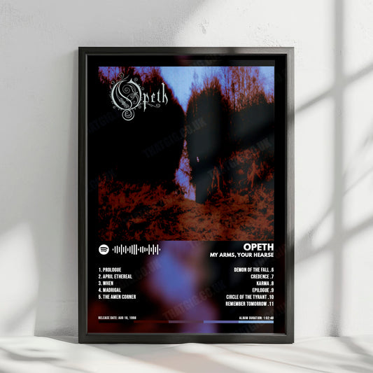 Opeth "My Arms, Your Hearse" Album Cover Poster - with Complete Tracklist