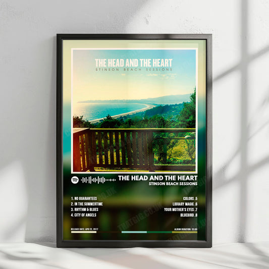 The Head and the Heart "Stinson Beach Sessions" Album Cover Poster - with Complete Tracklist
