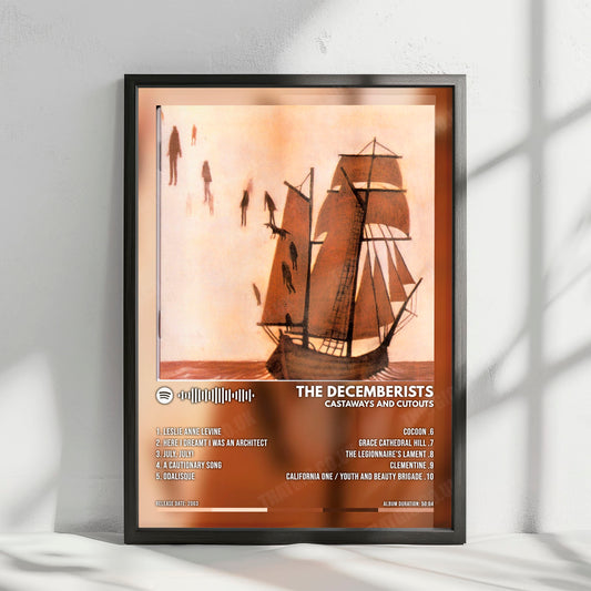 The Decemberists "Castaways and Cutouts" Album Cover Poster - with Complete Tracklist