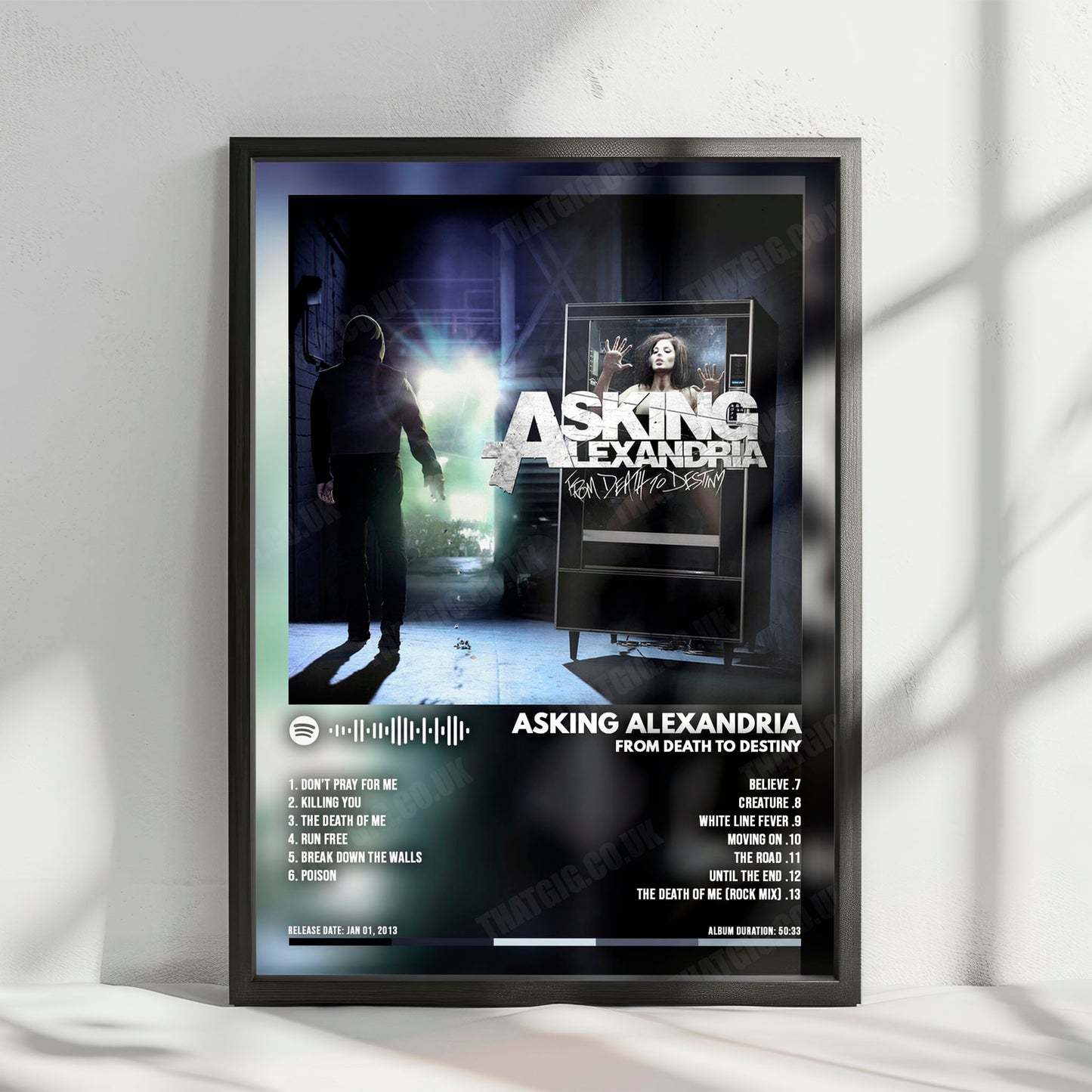 Asking Alexandria "From Death to Destiny" Album Cover Poster - with Complete Tracklist