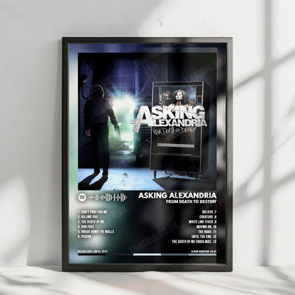 Asking Alexandria "From Death to Destiny" Album Cover Poster - with Complete Tracklist