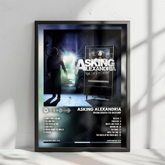 Asking Alexandria "From Death to Destiny" Album Cover Poster - with Complete Tracklist