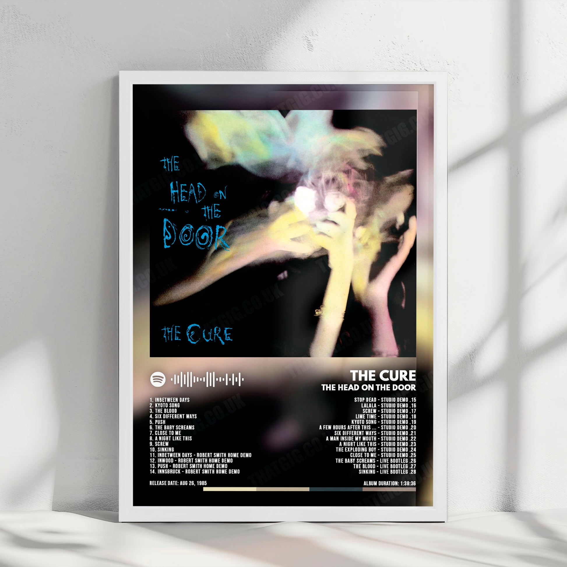 The Cure "The Head on the Door" Album Cover Poster - with Complete Tracklist