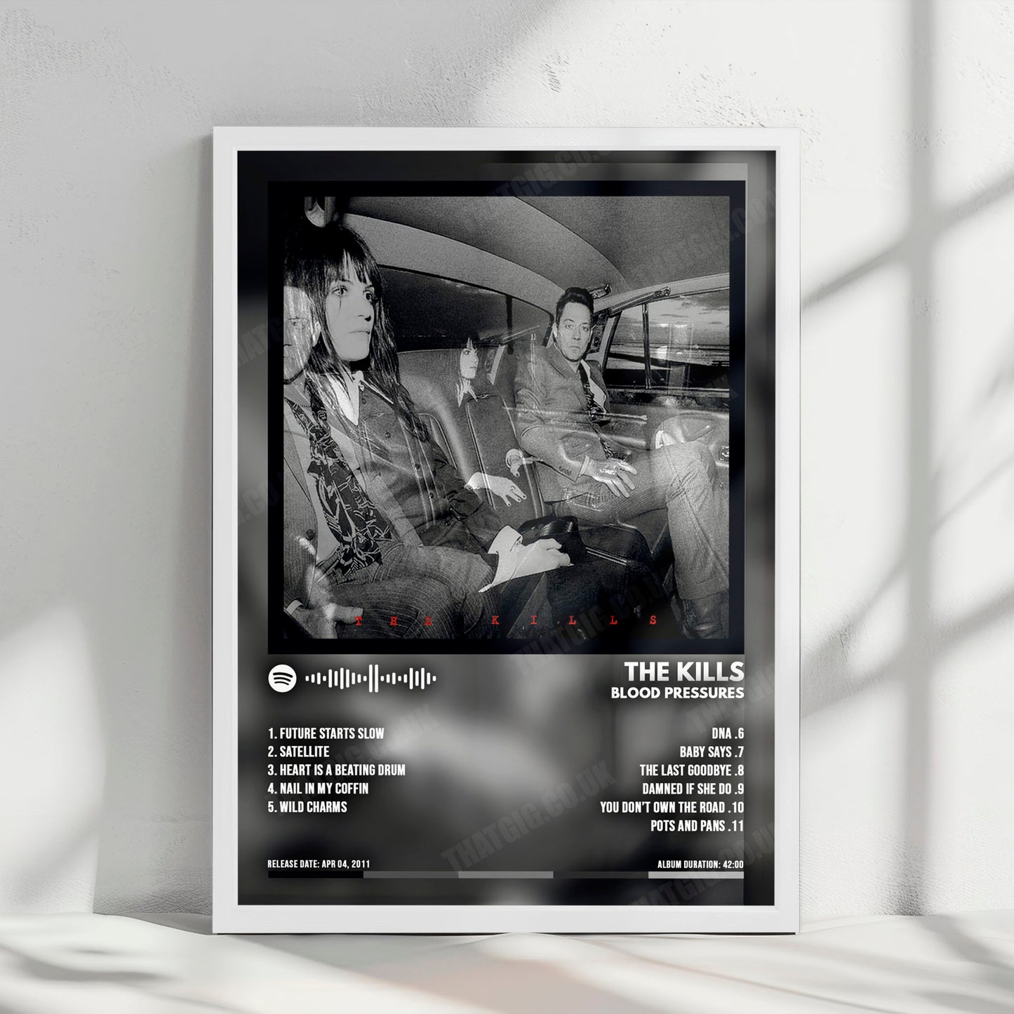 The Kills "Blood Pressures" Album Cover Poster - with Complete Tracklist