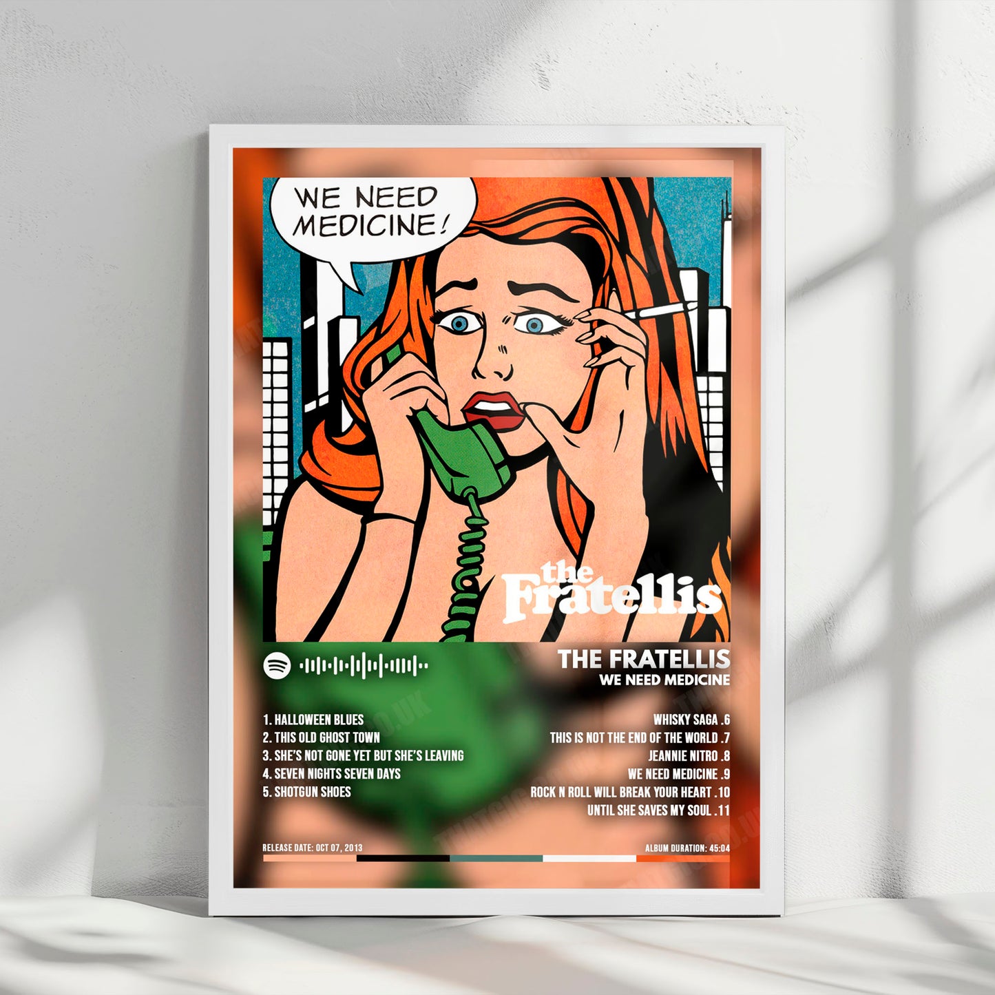 The Fratellis "We Need Medicine" Album Cover Poster - with Complete Tracklist
