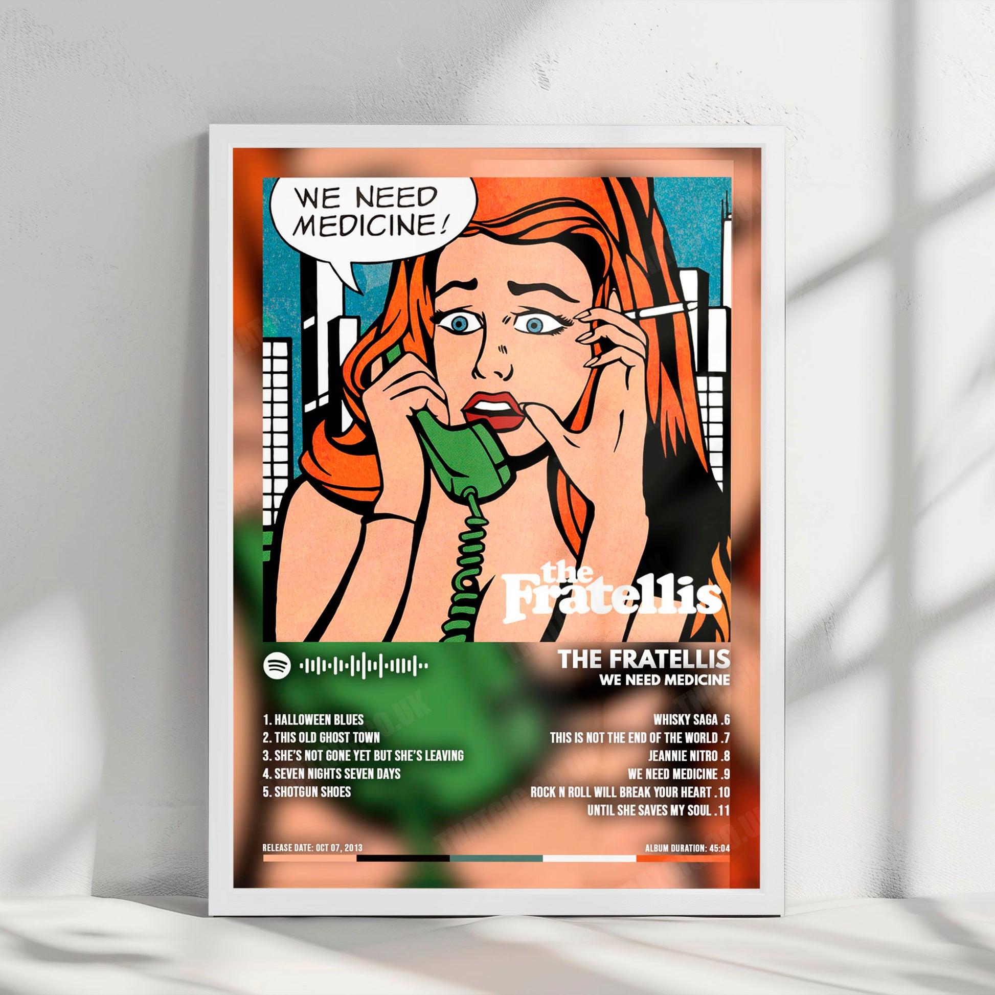 The Fratellis "We Need Medicine" Album Cover Poster - with Complete Tracklist
