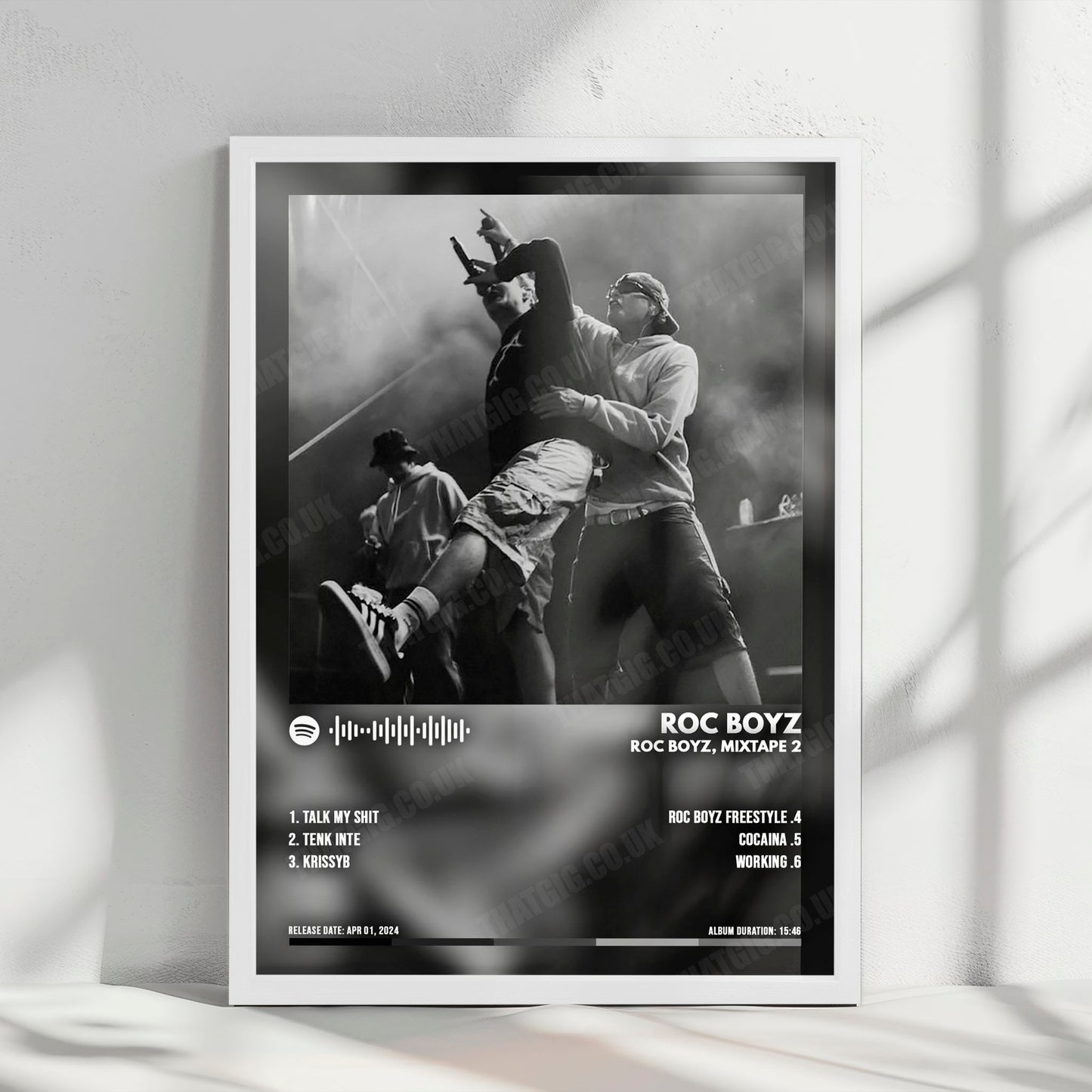 Roc Boyz "Roc boyz mixtape 2" Album Cover Poster - with Complete Tracklist