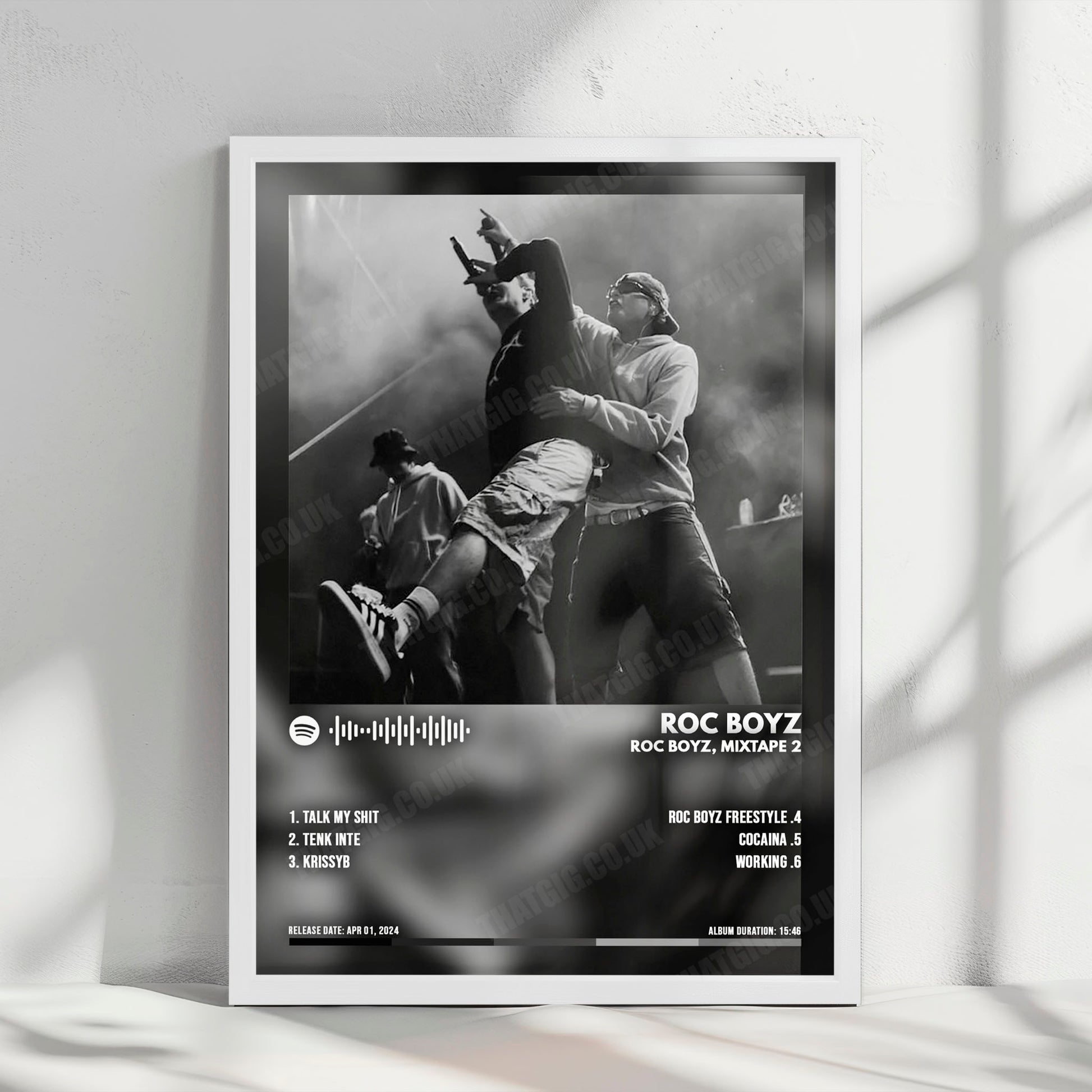 Roc Boyz "Roc boyz mixtape 2" Album Cover Poster - with Complete Tracklist