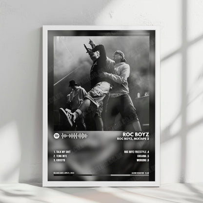 Roc Boyz "Roc boyz mixtape 2" Album Cover Poster - with Complete Tracklist