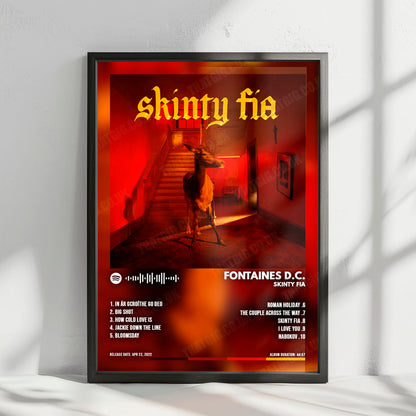 Fontaines D.C. "Skinty fia" Album Cover Poster - with Complete Tracklist