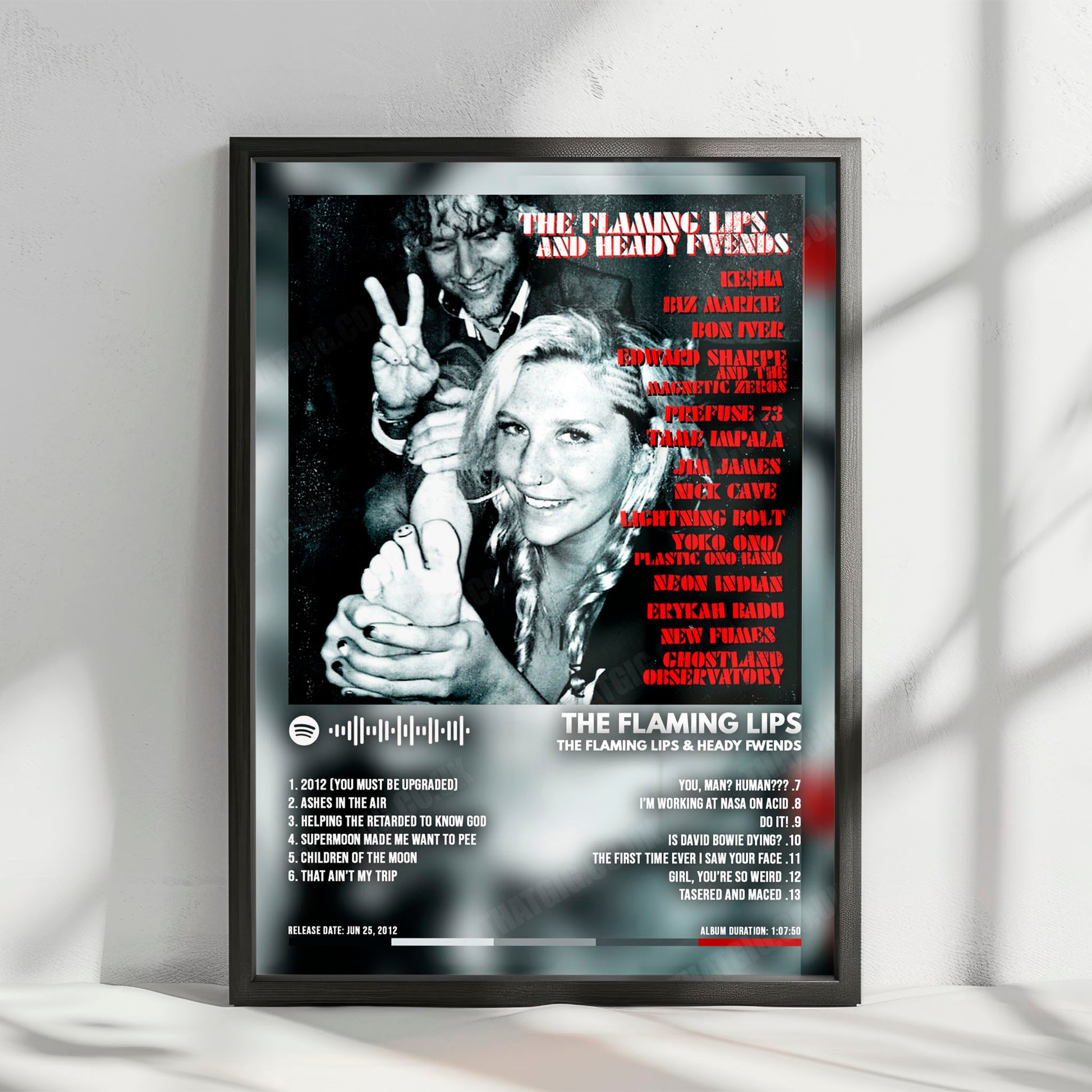 The Flaming Lips "The Flaming Lips & Heady Fwends" Album Cover Poster - with Complete Tracklist