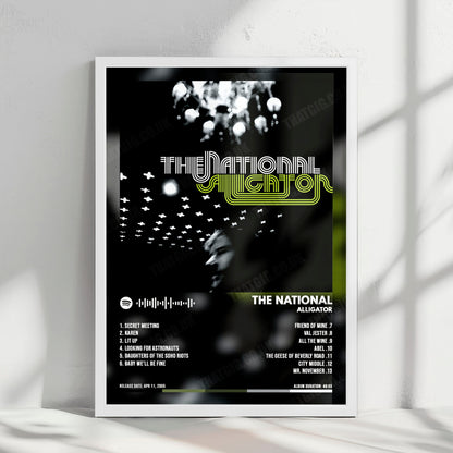 The National "Alligator" Album Cover Poster - with Complete Tracklist