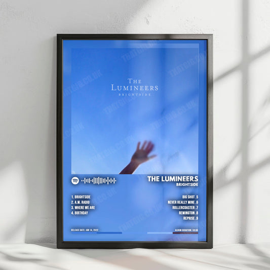 The Lumineers "BRIGHTSIDE" Album Cover Poster - with Complete Tracklist