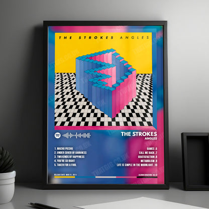 The Strokes "Angles" Album Cover Poster - with Complete Tracklist