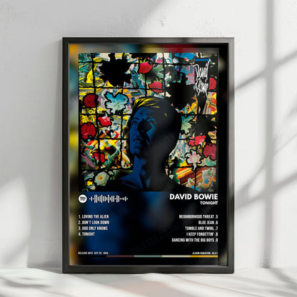 David Bowie "Tonight" Album Cover Poster - with Complete Tracklist