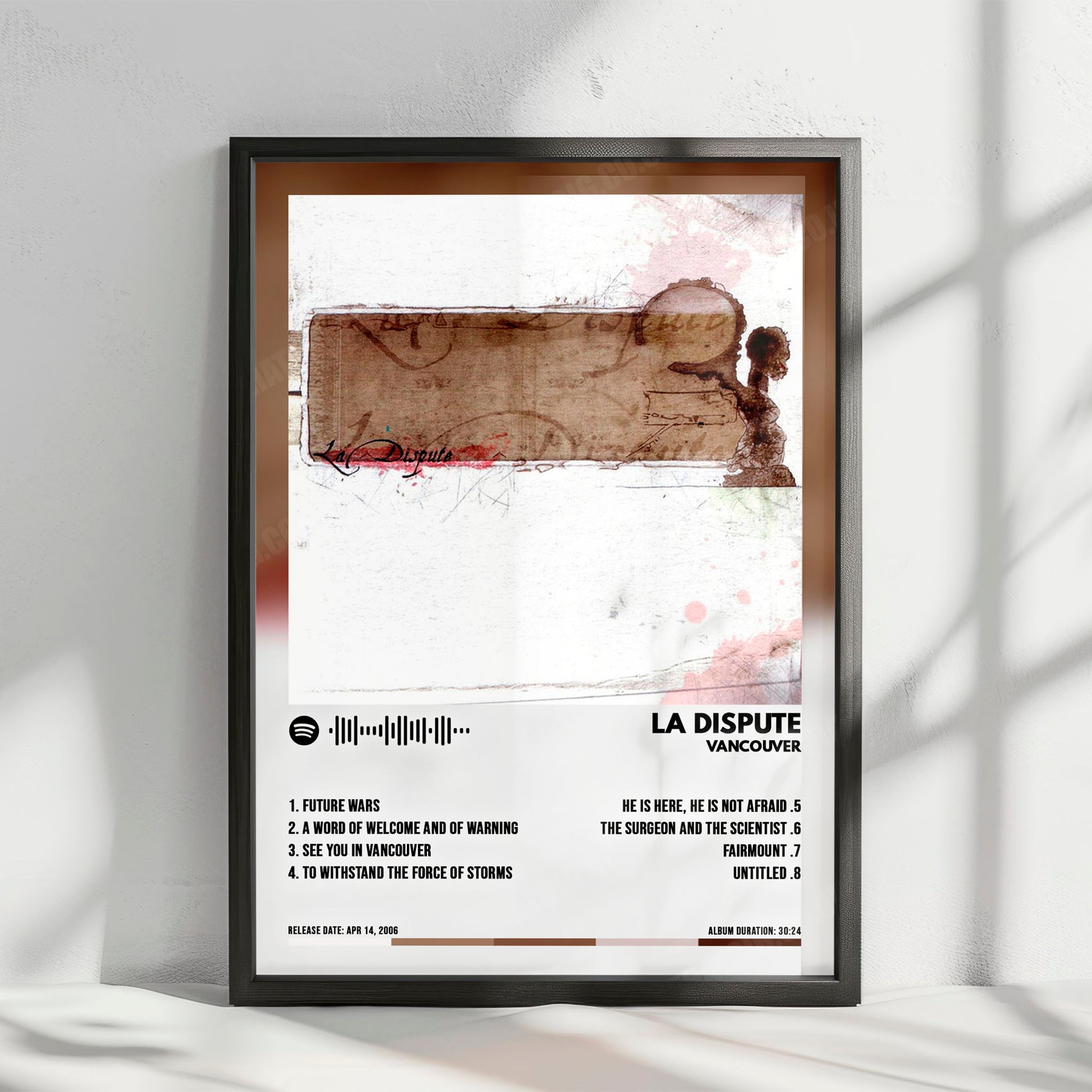 La Dispute "Vancouver" Album Cover Poster - with Complete Tracklist