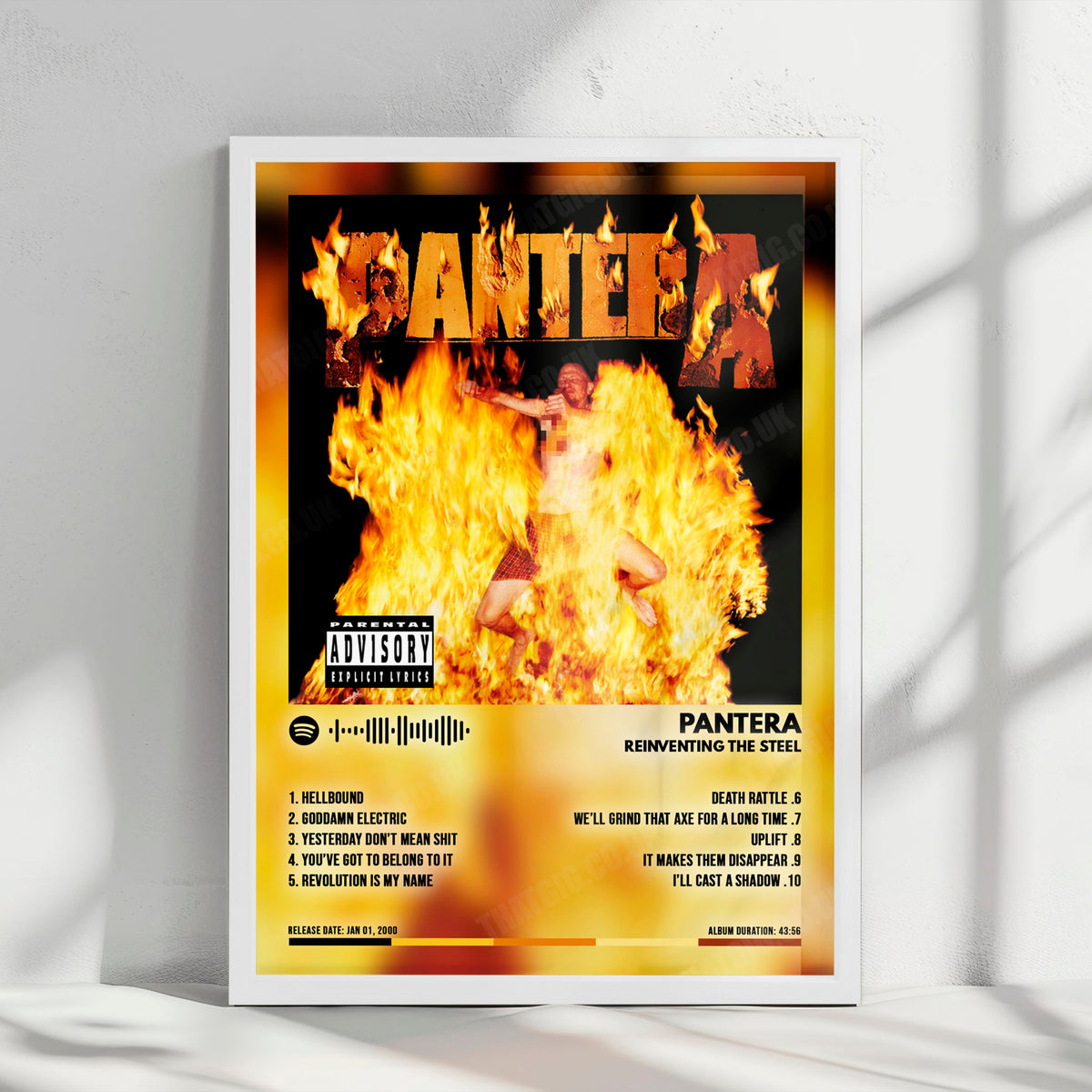 Pantera "Reinventing the Steel" Album Cover Poster - with Complete Tracklist