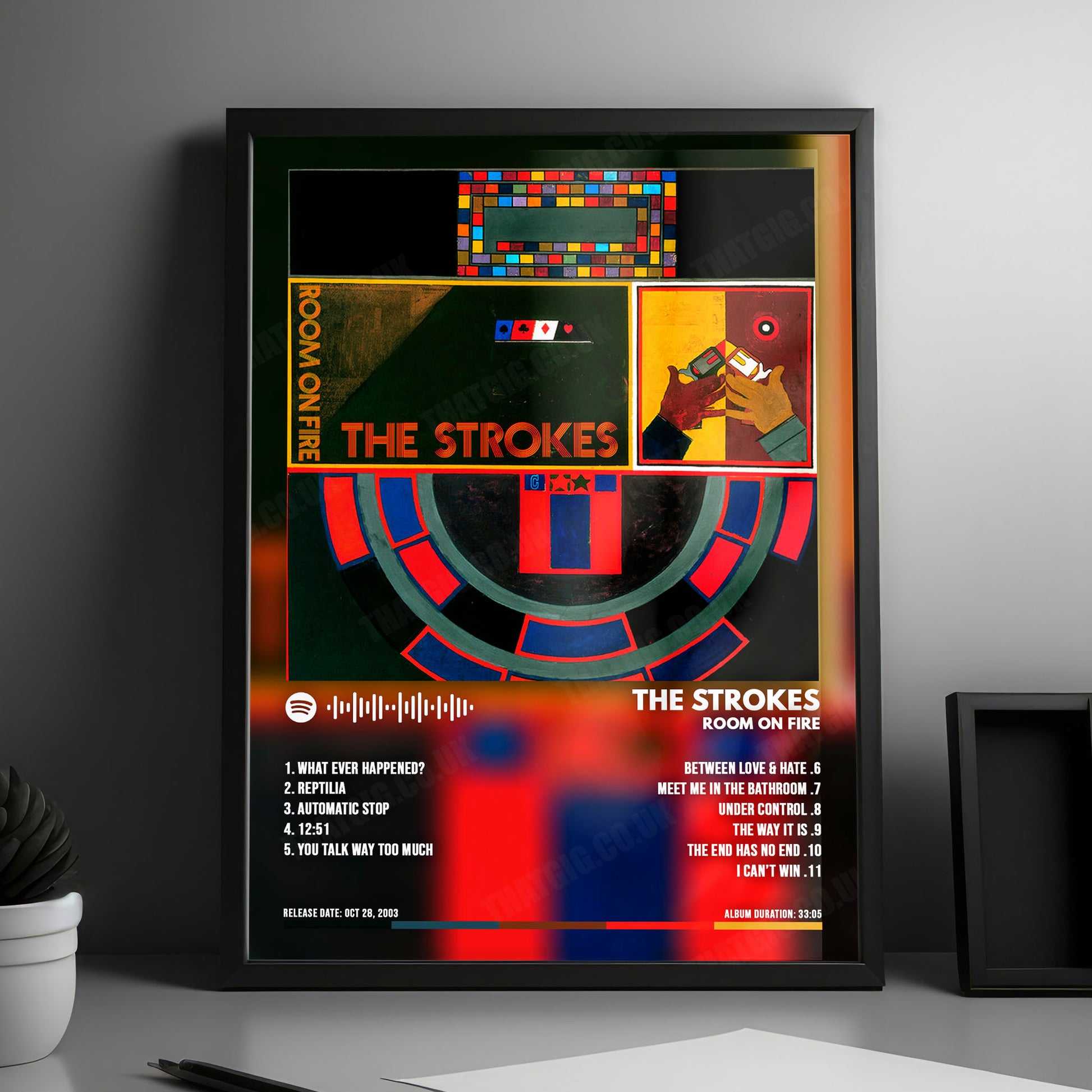 The Strokes "Room on Fire" Album Cover Poster - with Complete Tracklist