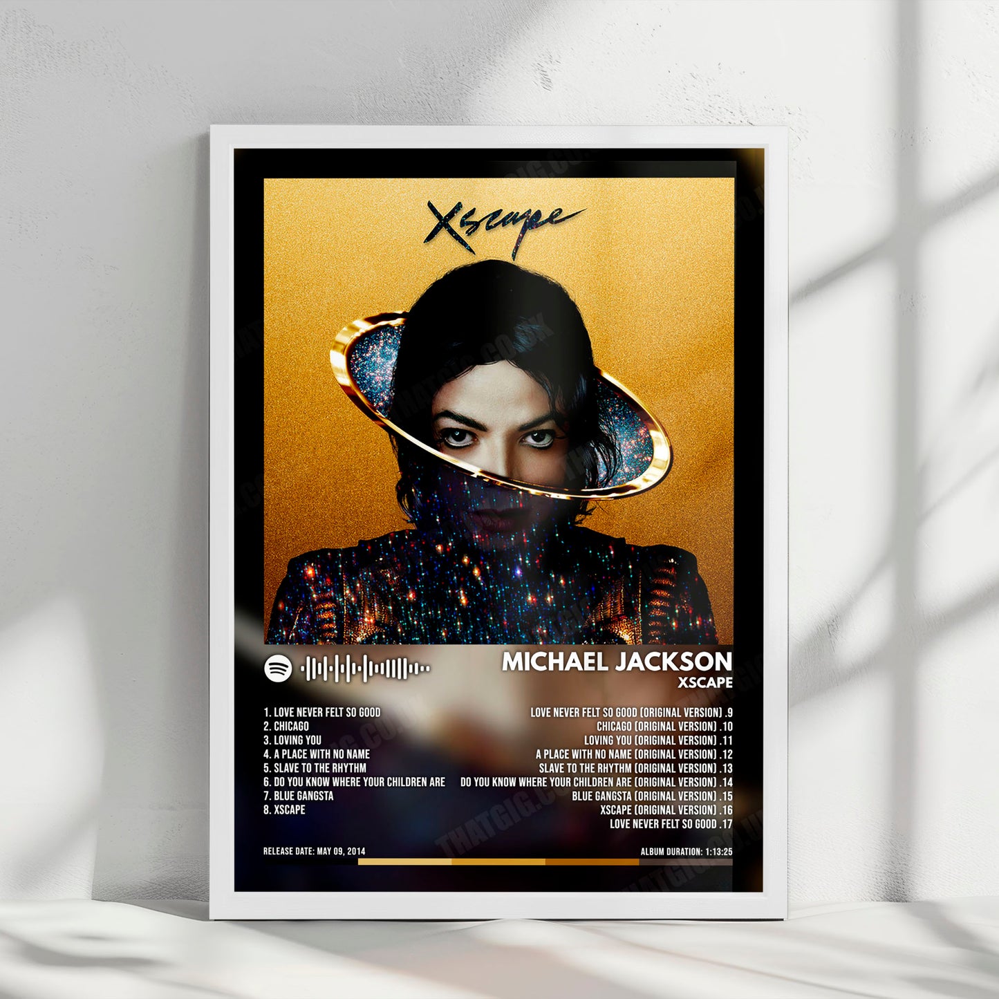 Michael Jackson "XSCAPE" Album Cover Poster - with Complete Tracklist