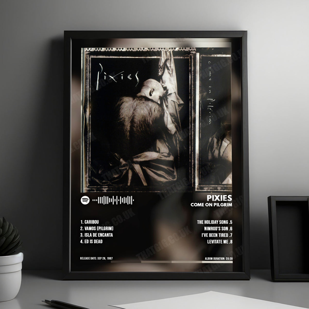 Pixies "Come On Pilgrim" Album Cover Poster - with Complete Tracklist