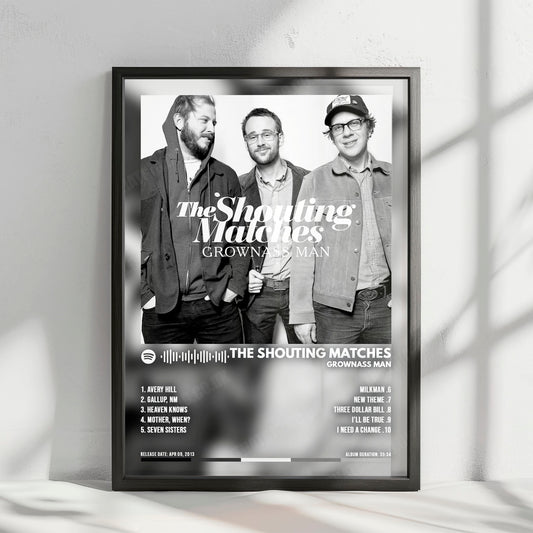 The Shouting Matches "Grownass Man" Album Cover Poster - with Complete Tracklist