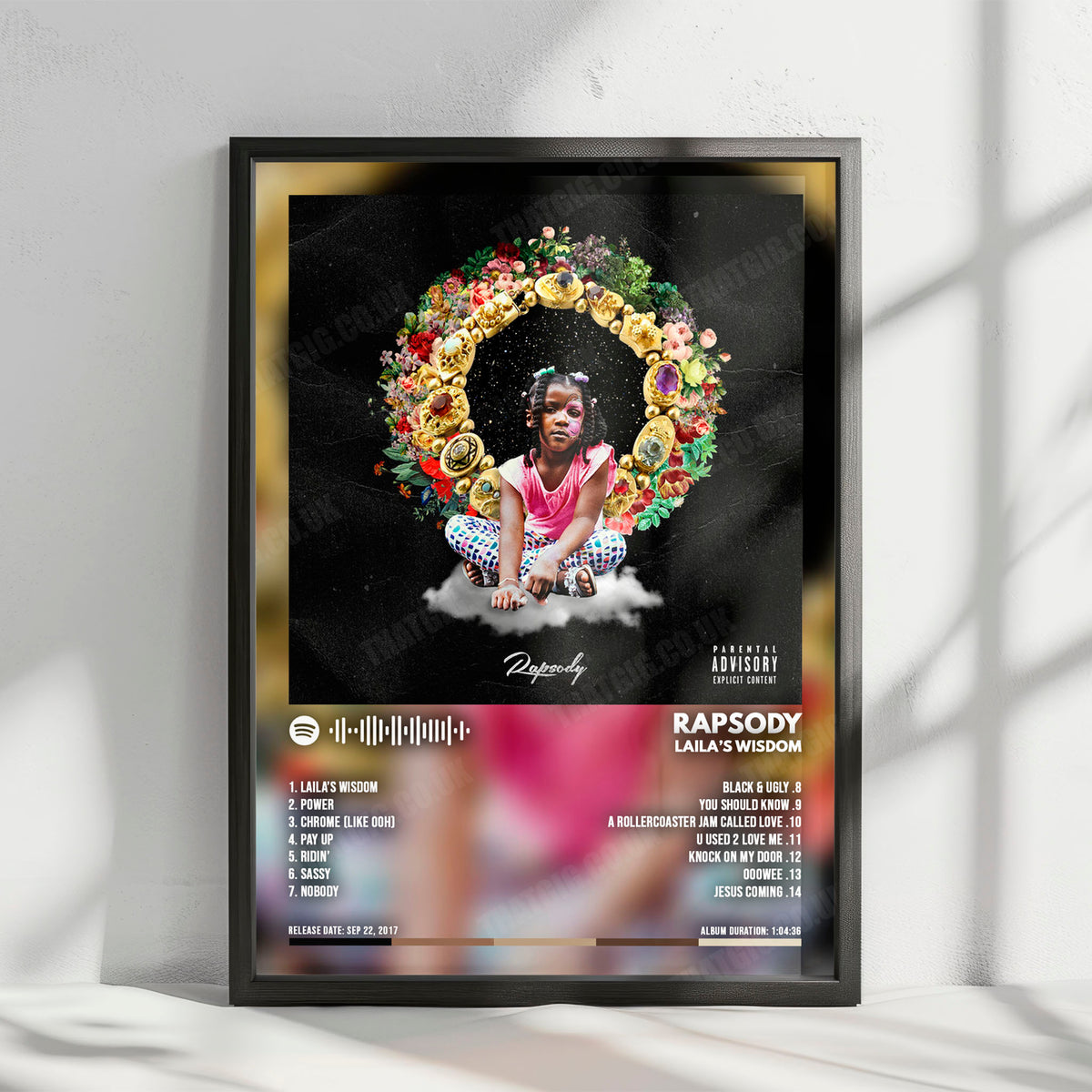 Rapsody "Laila's Wisdom" Album Cover Poster - with Complete Tracklist