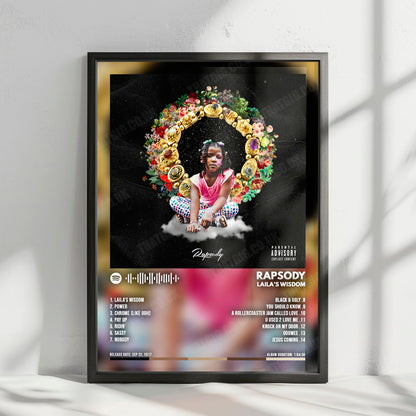 Rapsody "Laila's Wisdom" Album Cover Poster - with Complete Tracklist