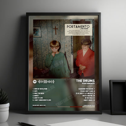 The Drums "Portamento" Album Cover Poster - with Complete Tracklist