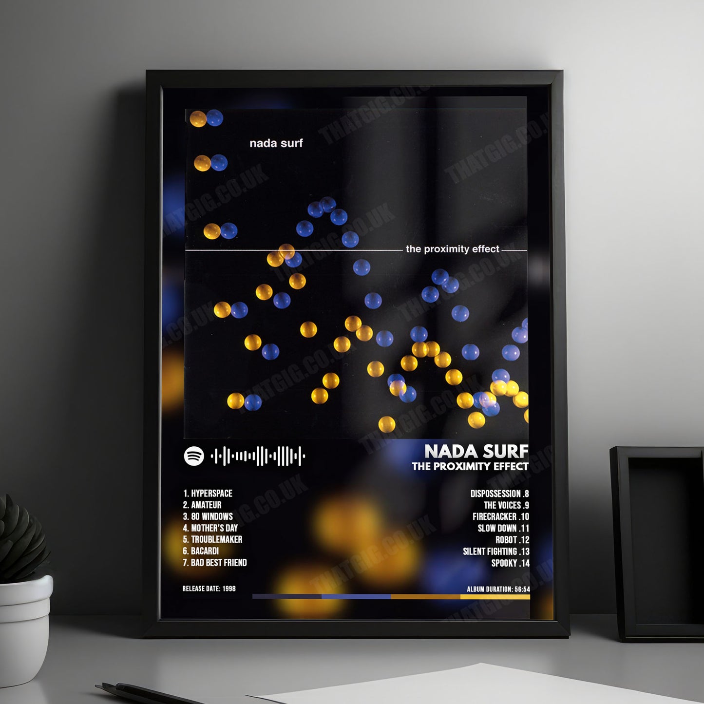Nada Surf "The Proximity Effect" Album Cover Poster - with Complete Tracklist