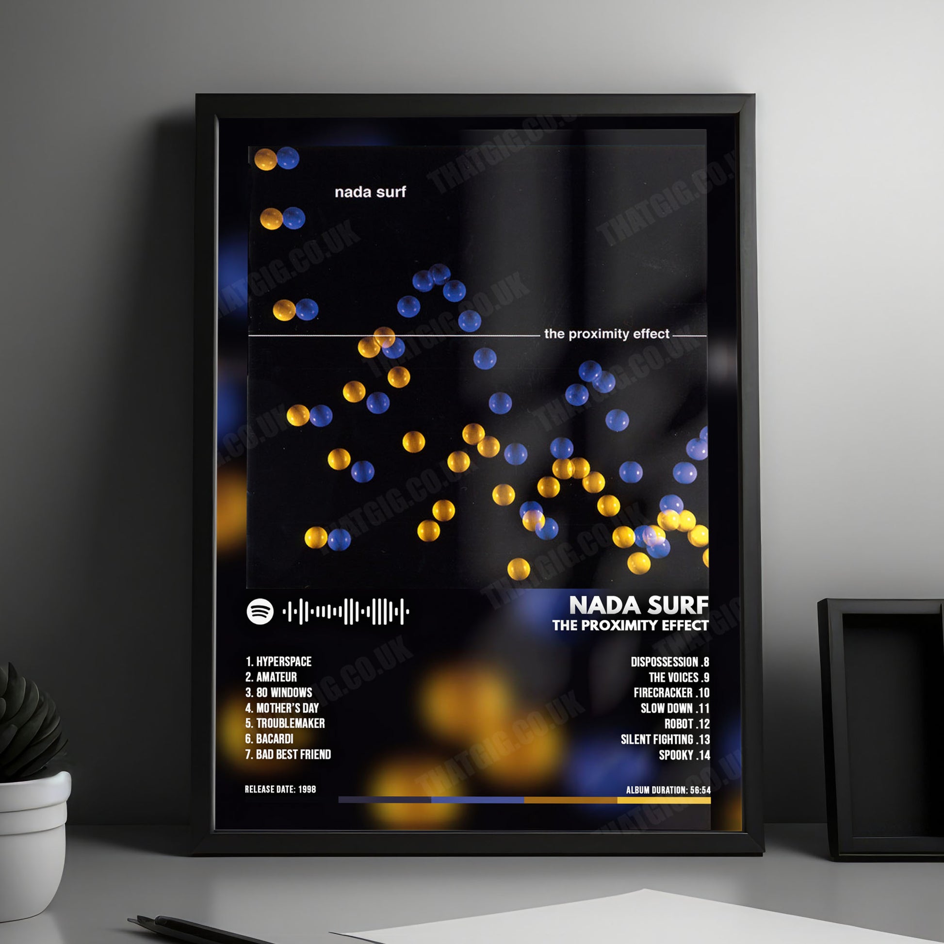 Nada Surf "The Proximity Effect" Album Cover Poster - with Complete Tracklist