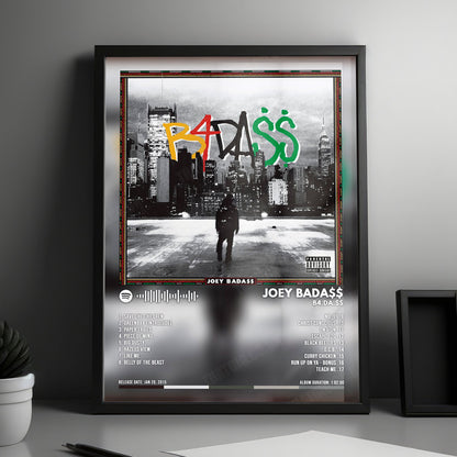Joey Bada$$ "B4.DA.$$" Album Cover Poster - with Complete Tracklist