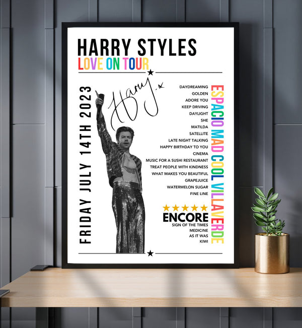 Harry Styles Setlist Poster - Wembley Stadium, London - June 14th, 2023